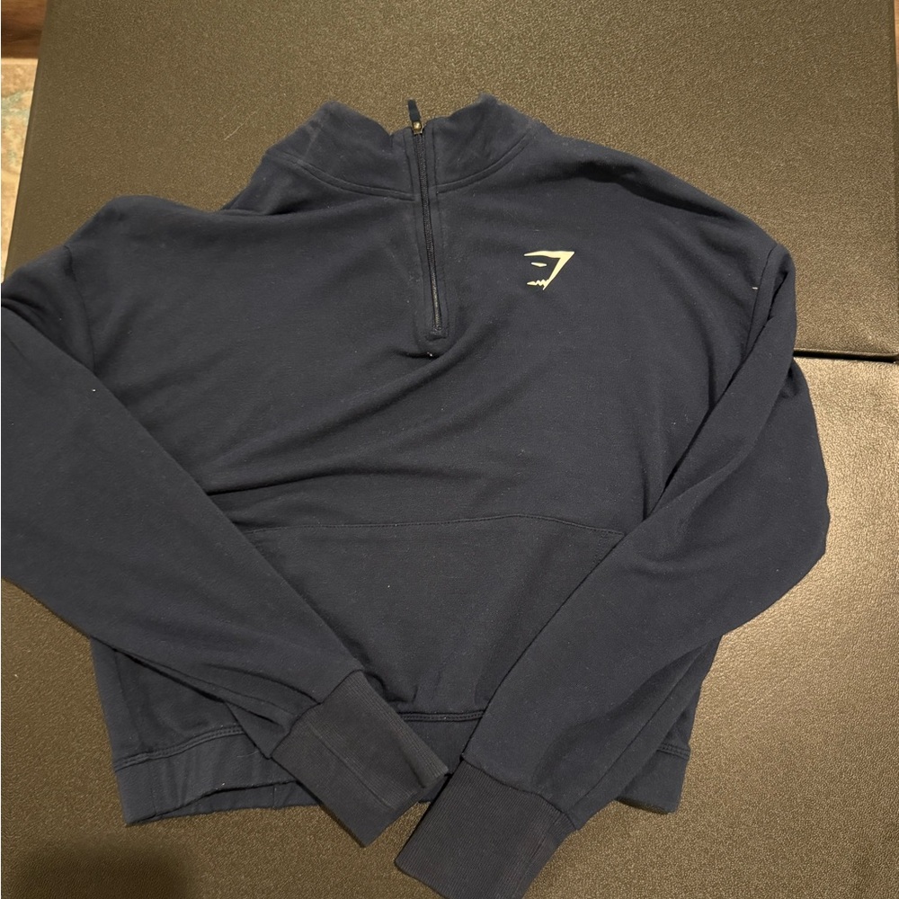 Gym shark cropped quarter zip